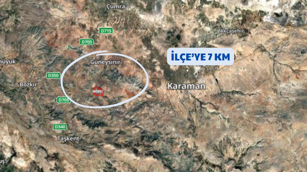 KONYA GÜNEYSINIR KAYAAĞZI KÖYÜNDE 2.225M² TARLAMIZ SATILIKTIR - KONYA GÜNEYSINIR fotoğraf 8